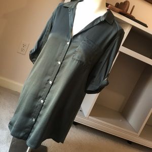 Ann Taylor Mixed Media Camp Shirt